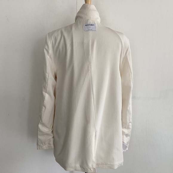Old Navy Crème de la Crème oversized double breasted soft linen blend blazer M - Picture 9 of 13